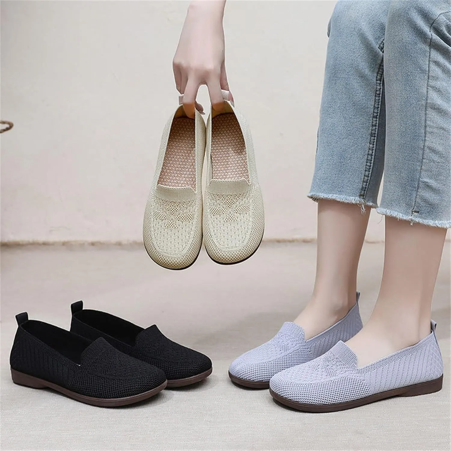 Men Mesh Sneaker Orthopedic Casual Sneaker with Arch Support Comfortable Breathable Walking Shoes Lightweight Wide Width Running Shoes