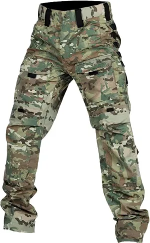 Men Military Multi-Pocket Wear-Resistant Cargo Trousers Male Outdoor Waterproof Combat Training Pant