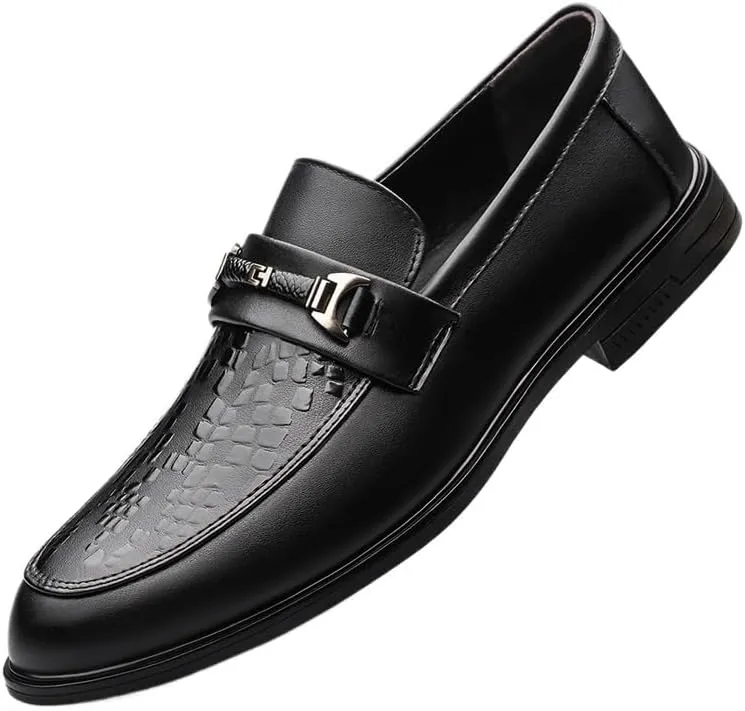 Men Party Loafers Shoes Pu Leather Comfor Uniform Solid Color Anti-Slip Non Slip Resistant Party Slip On
