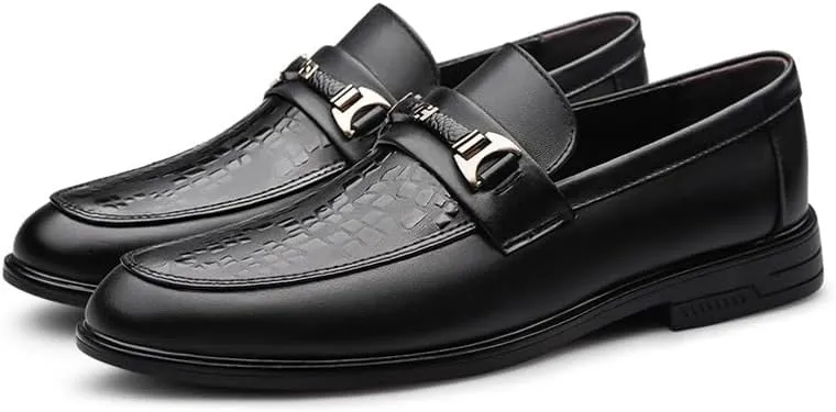 Men Party Loafers Shoes Pu Leather Comfor Uniform Solid Color Anti-Slip Non Slip Resistant Party Slip On