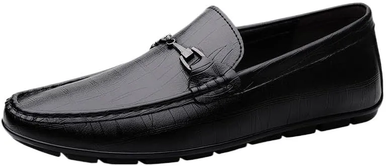 Men Party Shoes Suede Vamp Wedding Business Solid Color Non Slip Anti-Slip Shoe for Casual Wedding Party Prom Slip-on