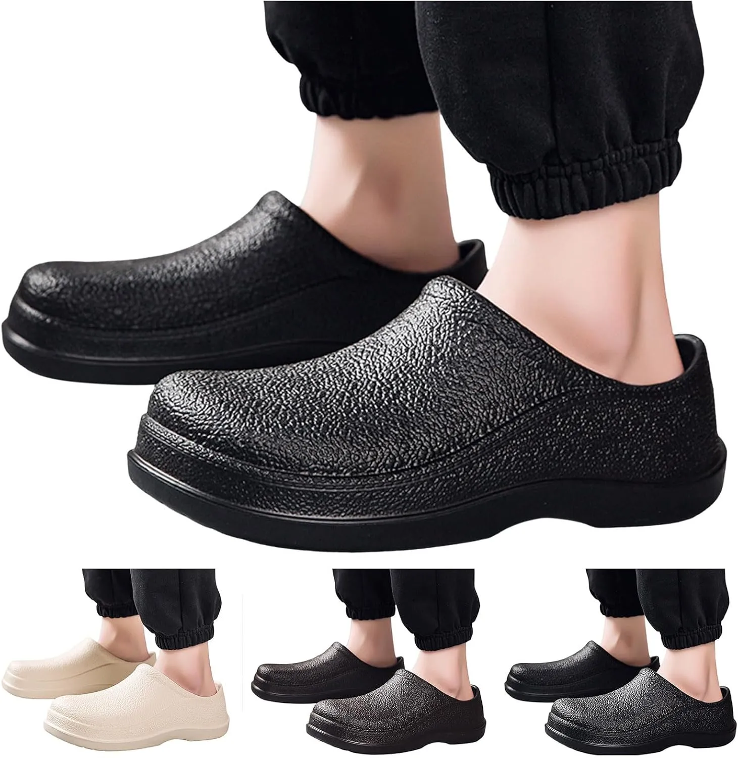 Men Sandals Fashionable Solid Color Minimalist New Pattern Flat Bottomed Spring And Summer Men Closed Toe Sandals