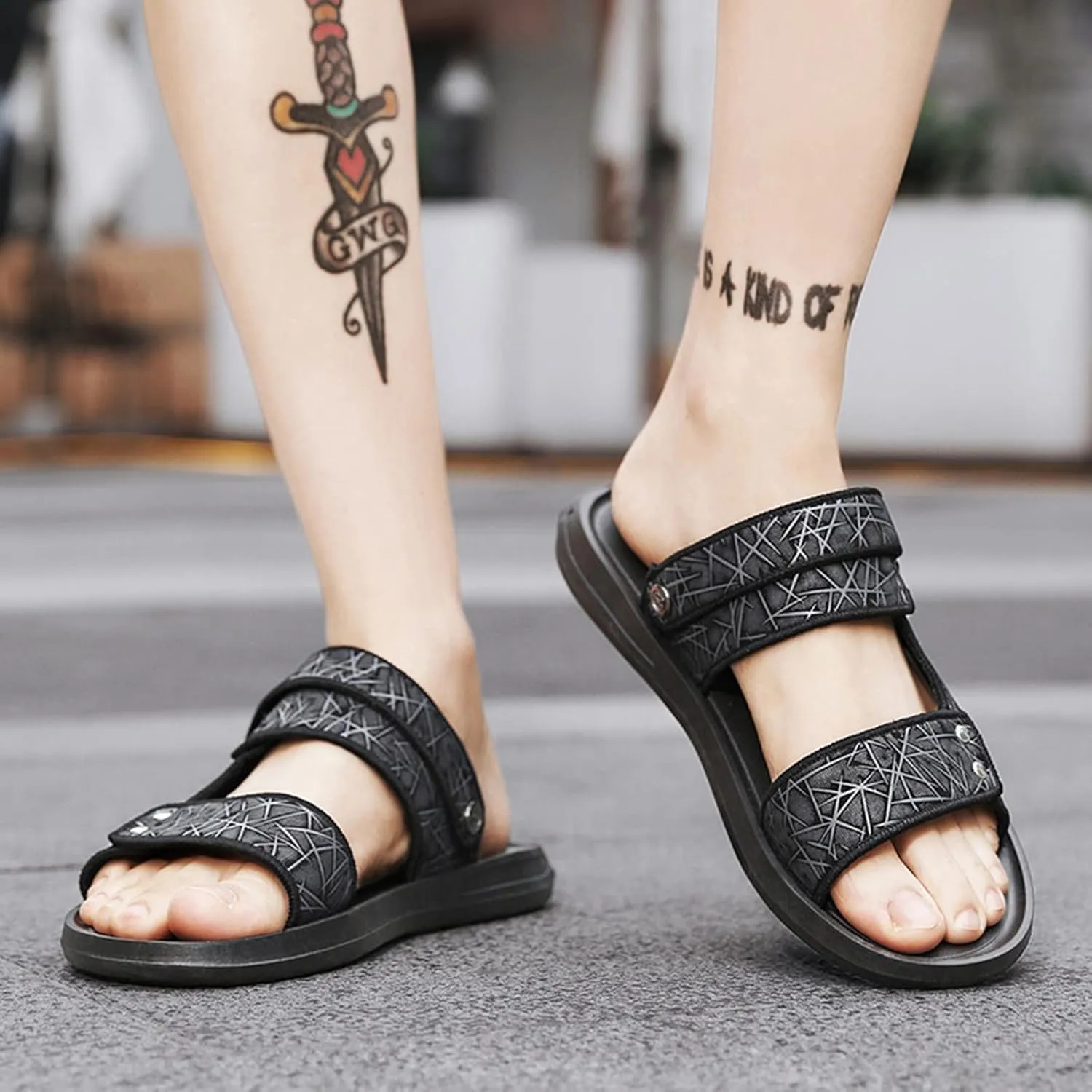 Men Shoes Flat Sandals Use Slippers Beach Wear Fashionable Sandals And Slippers Mens Shoes