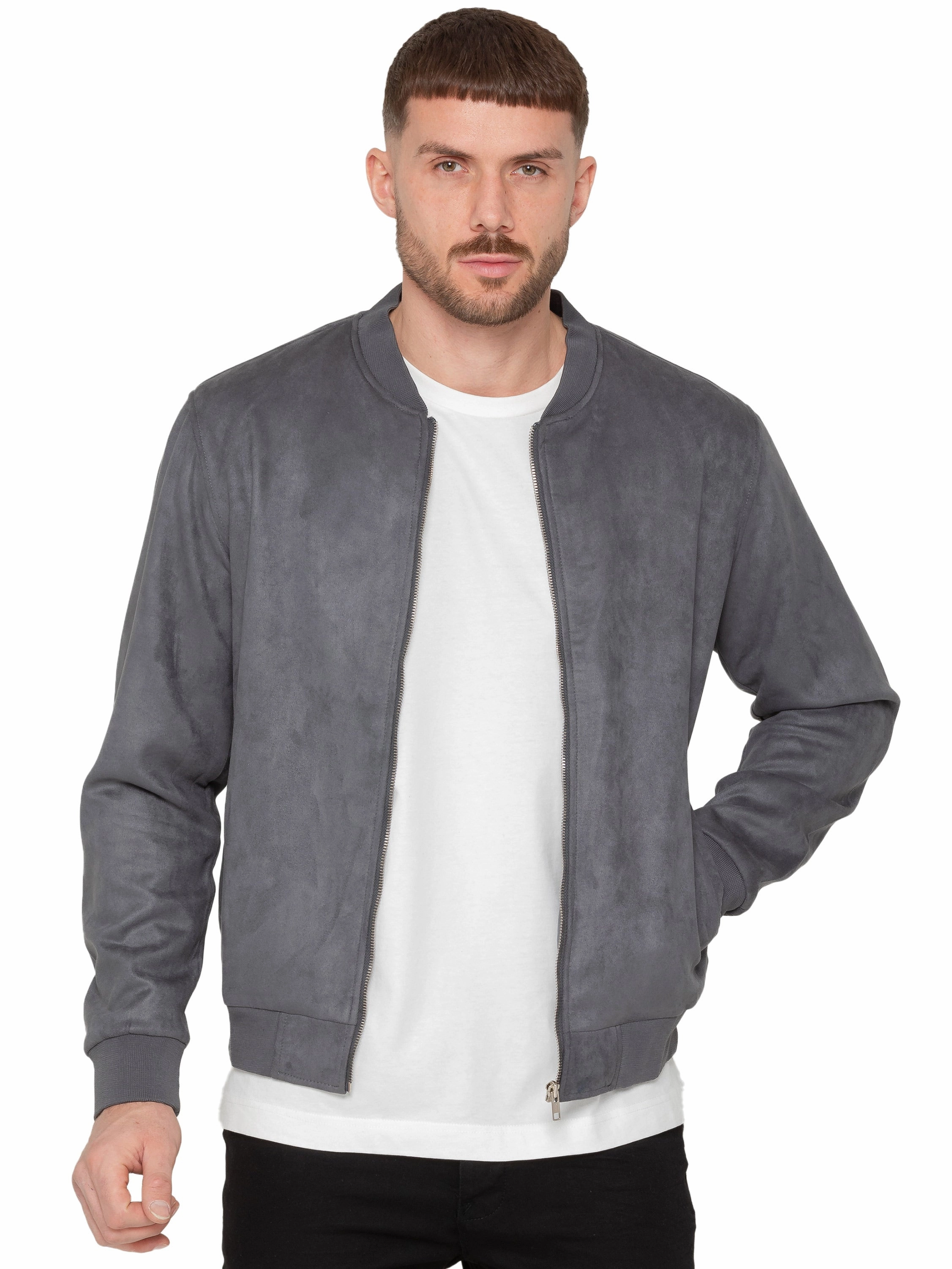 Sophisticated Enzo Milano | Mens Suede Bomber Jacket