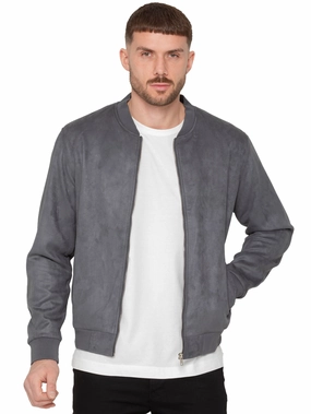 Enzo Milano | Mens Suede Bomber Jacket Autumn Ready All Season