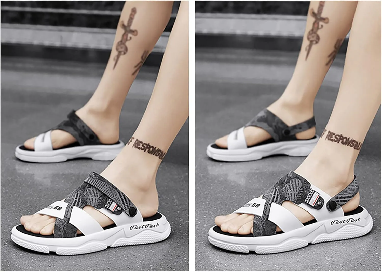 Men'S 2025 Summer New Soft Bottom Outerwear Sandals And Slippers Casual Sports Trend Air Cushion Beach Slippers