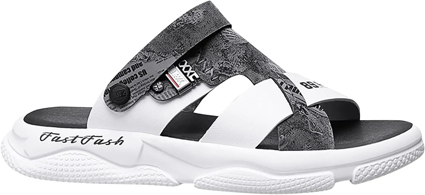 Men'S 2025 Summer New Soft Bottom Outerwear Sandals And Slippers Casual Sports Trend Air Cushion Beach Slippers