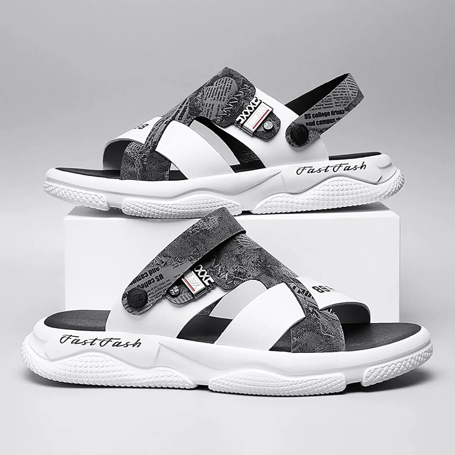 Men'S 2025 Summer New Soft Bottom Outerwear Sandals And Slippers Casual Sports Trend Air Cushion Beach Slippers