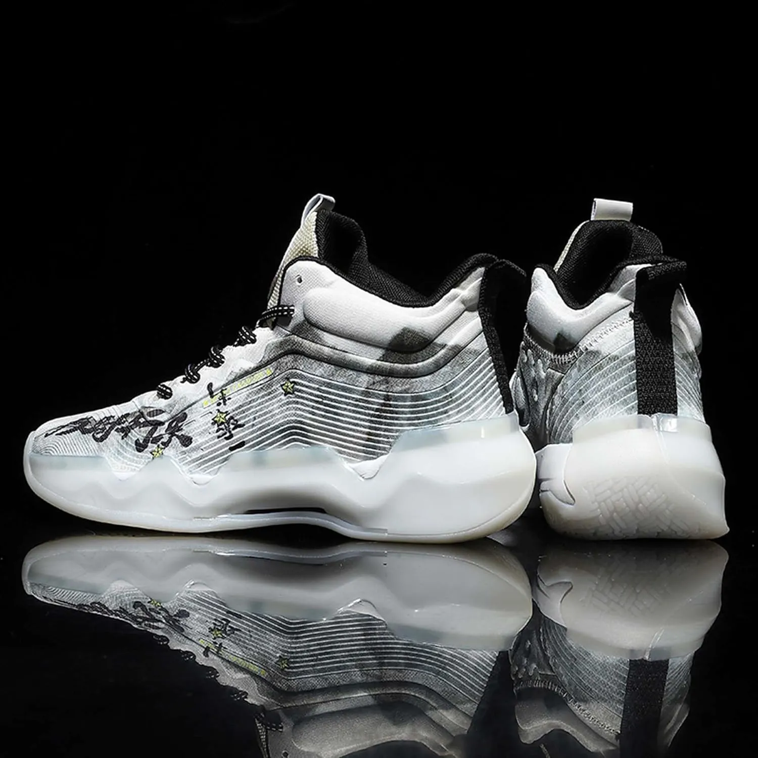 Mens And Womens Mid Top Lace Up Basketball Sneakers Comfortable And Breathable Casual Walking Shoes Anti Slip And Wear Resistant Outdoor Hiking Shoes Lightweight Carrying Wide Tennis Sneakers