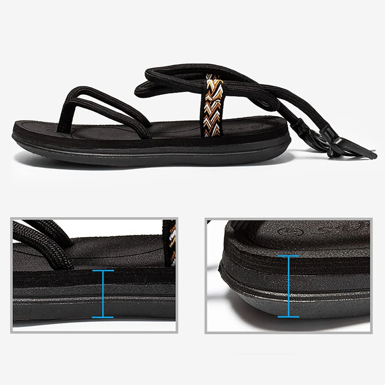 Mens Beach Sandals Open Toe Athletic Sport Sandals Summer Outdoor for Summer Beach Trail Walking