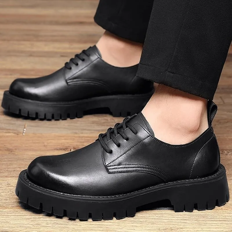 Men's Breathable Leather Wingtip Brogue Oxfords Men Classic Pointed Toe Gradient Design Tuxedo Oxford Casual Walking Shoes Office Flats for Men