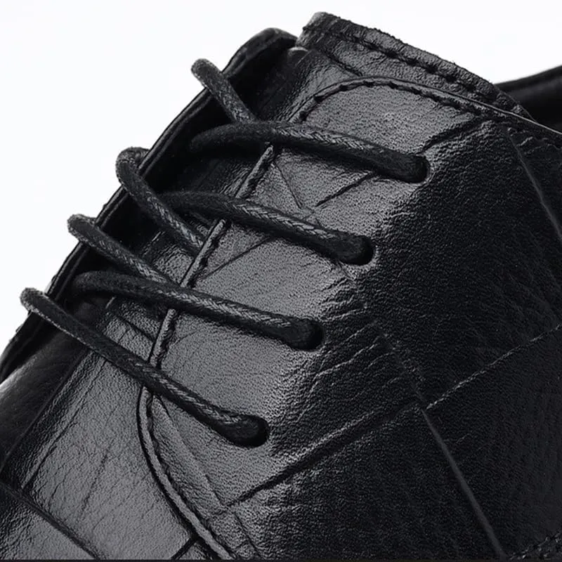 Men's Business Leather Dress Shoes Classic Lace-up Formal Oxfords Shoes