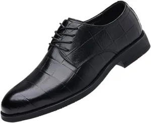 Men's Business Leather Dress Shoes Classic Lace-up Formal Oxfords Shoes