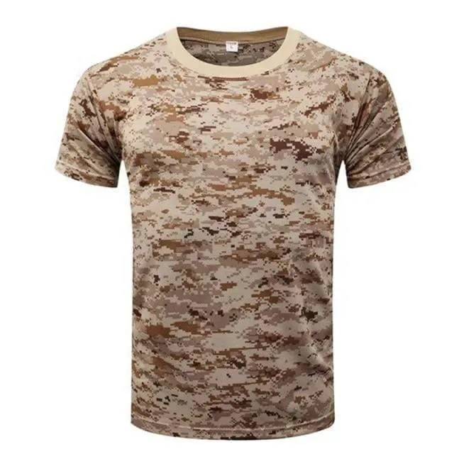 Men's Camouflage Quick-Dry T-Shirt for Hiking | O-Neck, Breathable Fabric