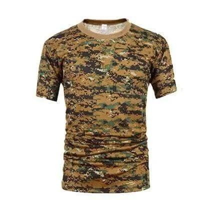 Men's Camouflage Quick-Dry T-Shirt for Hiking | O-Neck, Breathable Fabric