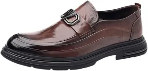 Men's Casual Genuine Leather Flats Soft Driving Walking Loafer Shoes Mens Genuine Leather Lace-Up Vintage Oxfords