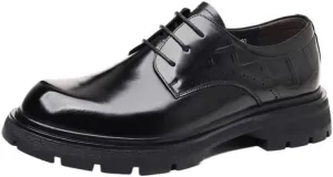 Men's Casual Genuine Leather Lace Up Flats Hand-Sewed Walking Driving Loafers Shoes Breathable Shoes for Business Office Wear