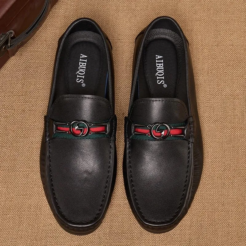 Men's Casual Loafers Patent Leather Formal Oxford Slip On Dress Shoes Lightweight Retro Casual Flats Loafers for Daily Walking Business Shoes