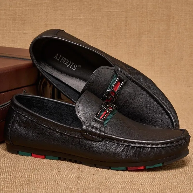 Men's Casual Loafers Patent Leather Formal Oxford Slip On Dress Shoes Lightweight Retro Casual Flats Loafers for Daily Walking Business Shoes