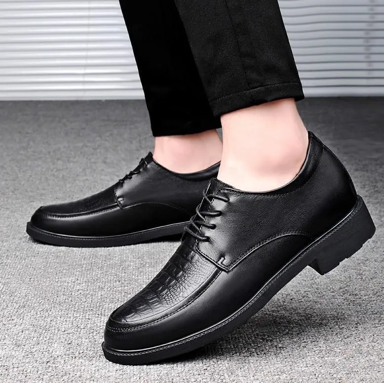 Men's Comfortable Tuxedo Dress Shoes Mens Casual Business Formal Derby Shoes Classic Lace-up Oxfords