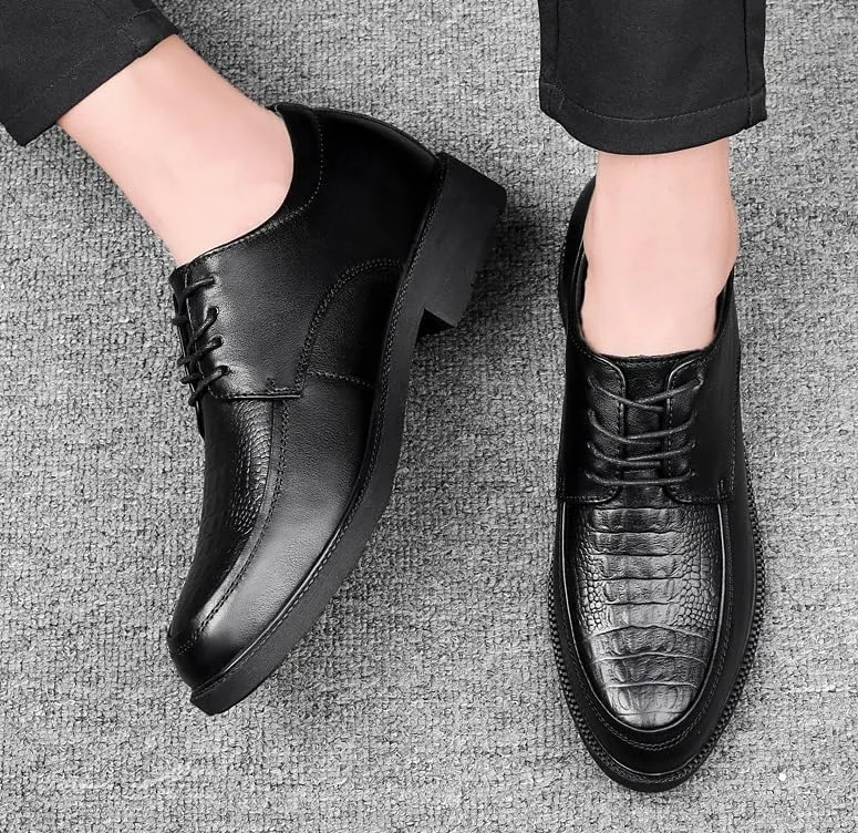 Men's Comfortable Tuxedo Dress Shoes Mens Casual Business Formal Derby Shoes Classic Lace-up Oxfords