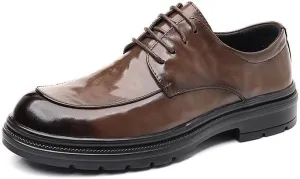 Men's Derby Shoes Mens Comfortable Formal Business Oxfords Premium Leather Dress Shoes for All-Day Office