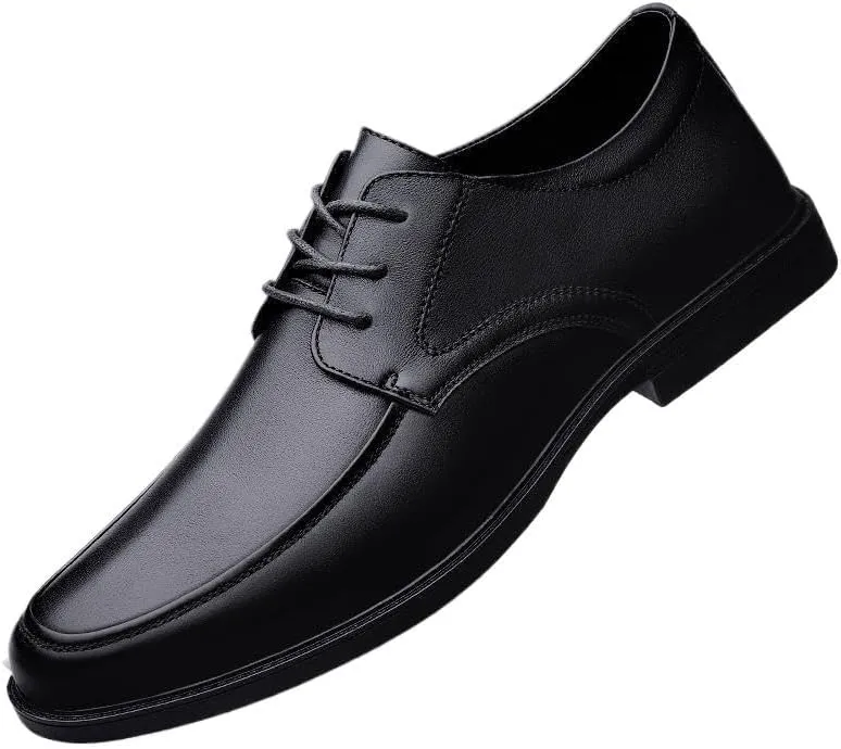 Mens Dress Oxford Formal Shoes Fashion Lace Up Comfort Orthopedic Plain Toe Pu Leather Non Slip Anti-Slip Wedding