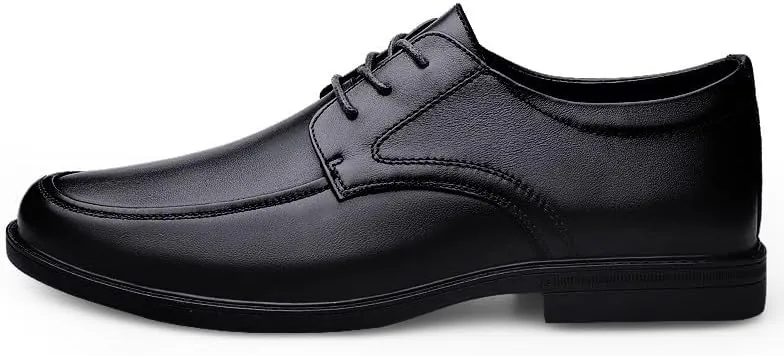 Mens Dress Oxford Formal Shoes Fashion Lace Up Comfort Orthopedic Plain Toe Pu Leather Non Slip Anti-Slip Wedding