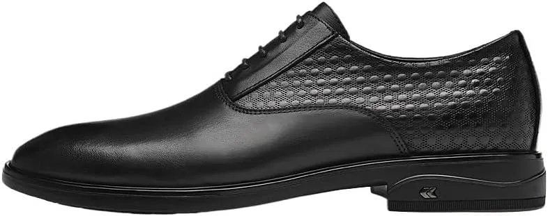 Men's Dress Oxford Formal Shoes Lace Up Outdoor Plain Toe French Leather Non Slip Low Top Anti-Slip Outdoor