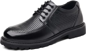 Men's Dress Shoes Casual Comfort Walking Business Shoes Mid Chunky Heels Formal Tuxedo Shoes for Men(11)