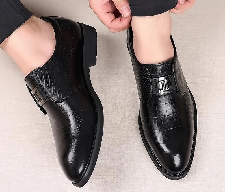 Men's Dress Shoes Classic Slip On Pointed Toe Formal Shoes Business Oxfords Shoes for Men
