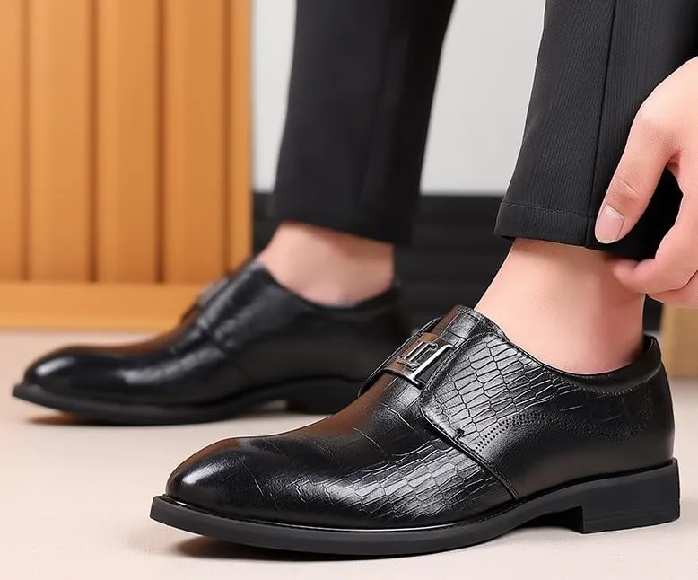 Men's Dress Shoes Classic Slip On Pointed Toe Formal Shoes Business Oxfords Shoes for Men