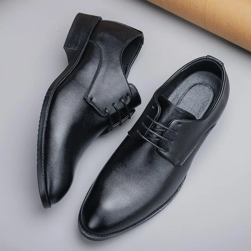 Men's Dress Shoes Patent Leather Classic Formal Mens Oxfords Shoes Men Lace-up Tuxedo Shoes