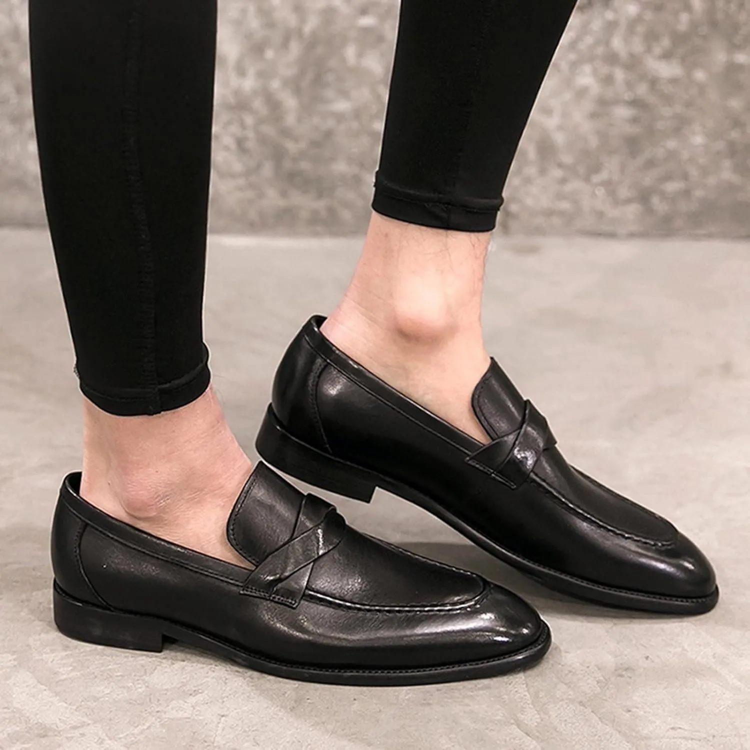 Men's Dress Shoes Size 13 Mens Shoes Classic Business Leather Shoes Fashion Casual Solid Color Set Brown Dress Shoes