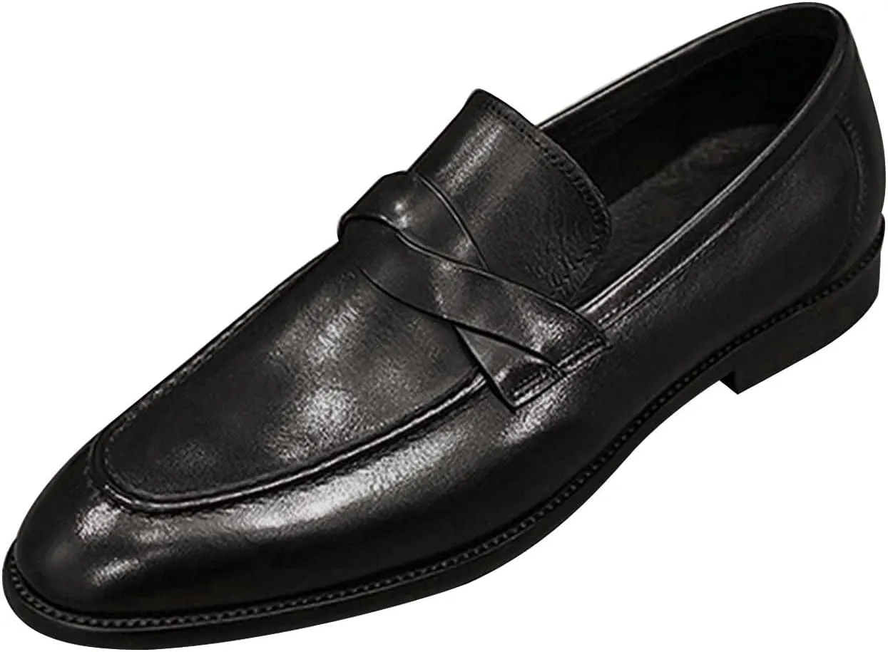 Men's Dress Shoes Size 13 Mens Shoes Classic Business Leather Shoes Fashion Casual Solid Color Set Brown Dress Shoes