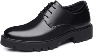 Mens Elevator Shoes Height Increasing Dress Shoes Business Formal Shoes Low Top Oxford Shoes British Style Leather Shoes All Season Shoes Men Hidden Heel Shoes(9)