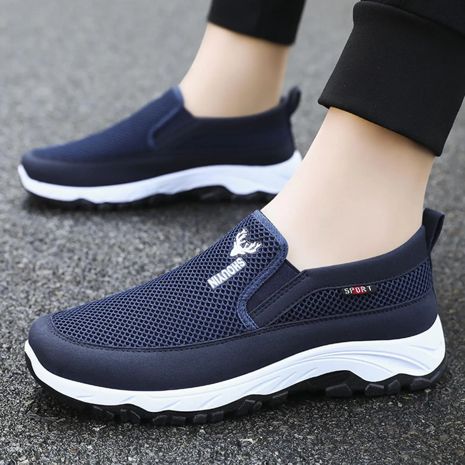 Men's Fashion Sneakers Men's Sneakers Slip on Shoe for Men Sneaker for Men Breathable Lightweight Sneaker