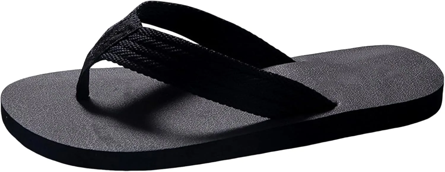 Mens Flat Flip Flops Summer Beach Rubber Thong Sandals with Soft Straps Outdoor Lightweight Slippers Indoor Comfortable Slippers Non Slip Walking Flip Flops Breathable Mens Sandals Pool Shoes