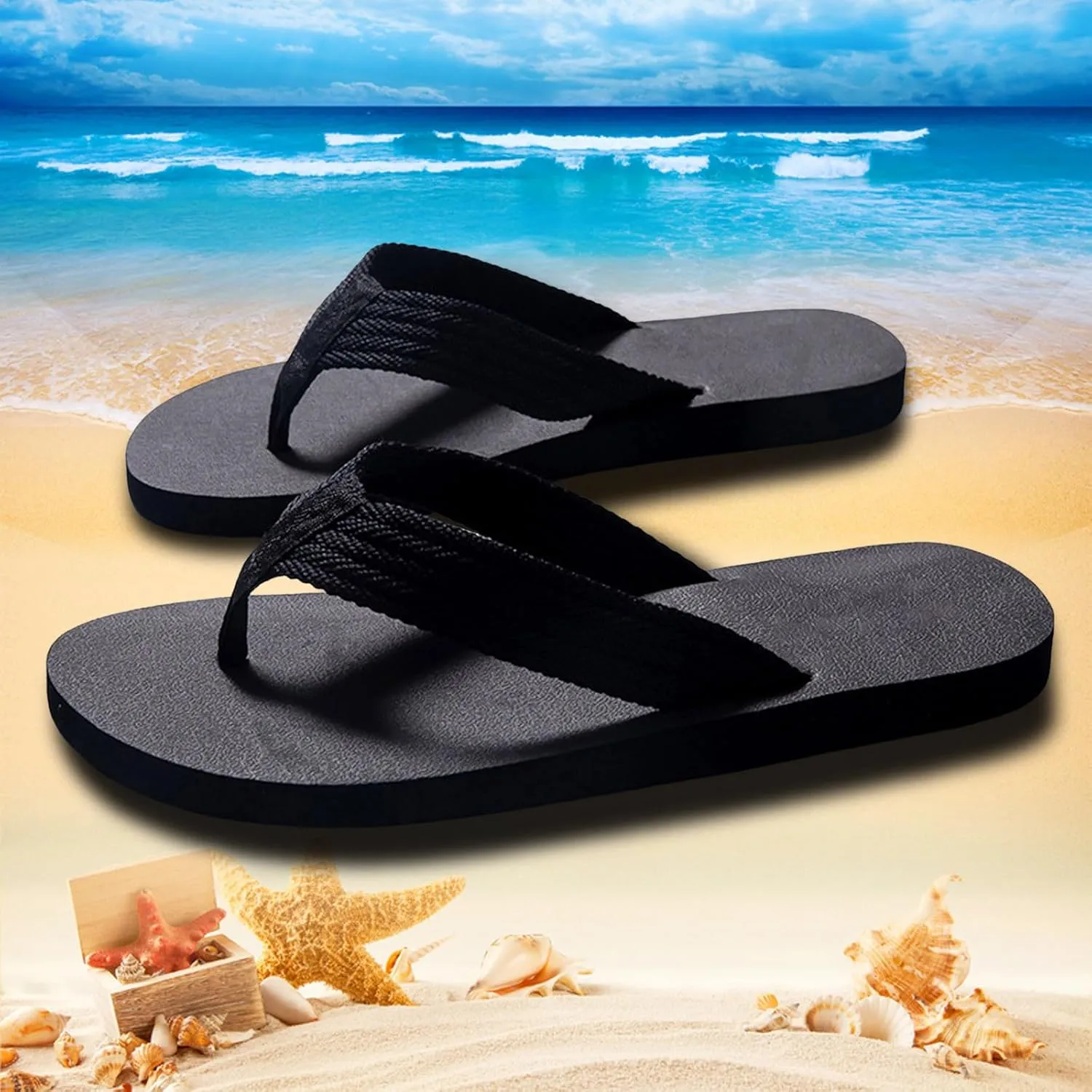 Mens Flat Flip Flops Summer Beach Rubber Thong Sandals with Soft Straps Outdoor Lightweight Slippers Indoor Comfortable Slippers Non Slip Walking Flip Flops Breathable Mens Sandals Pool Shoes