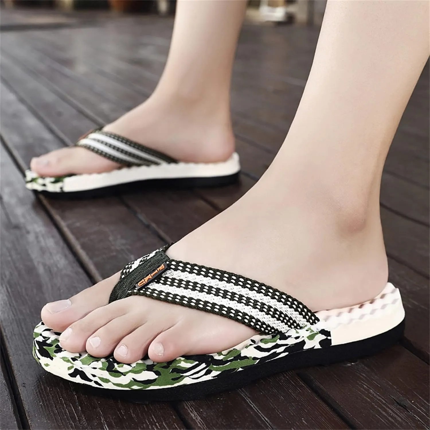 Men's Flip Flops Comfortable Open Toe Summer Beach Leather Thong Sandals Mens Leather Sandals Mens Flip Flops
