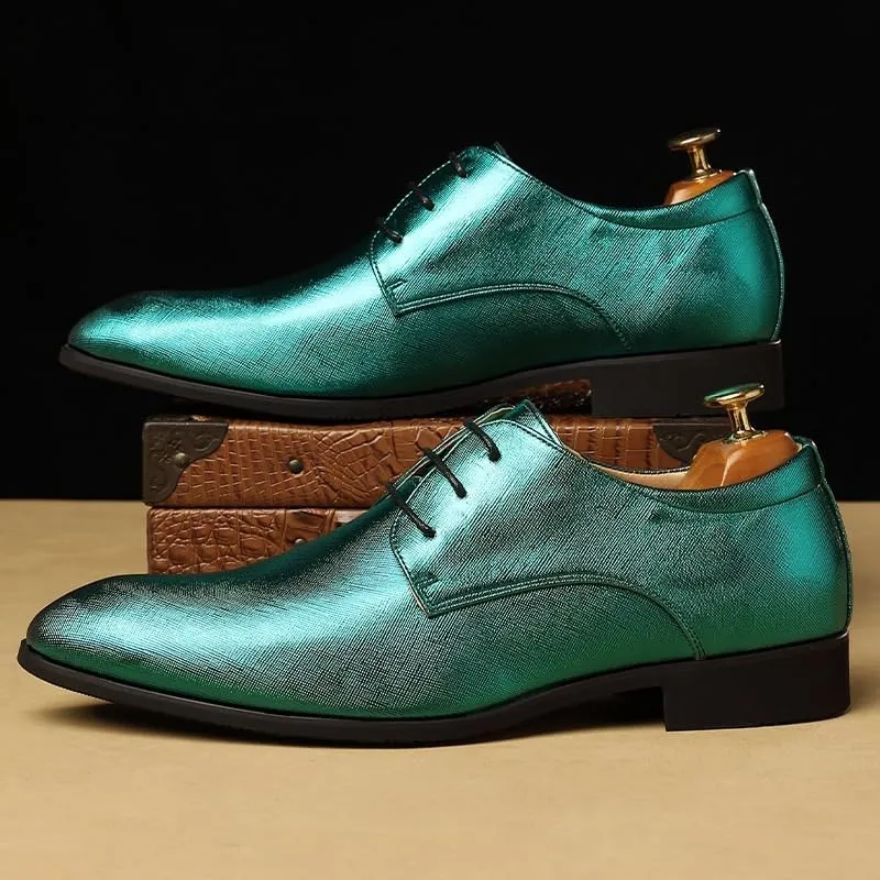 Mens Formal Shoes Dress Oxford Classic Lace Up Office Round Toe French Leather Prom Wedding Tuxedo Block Heel Shoe