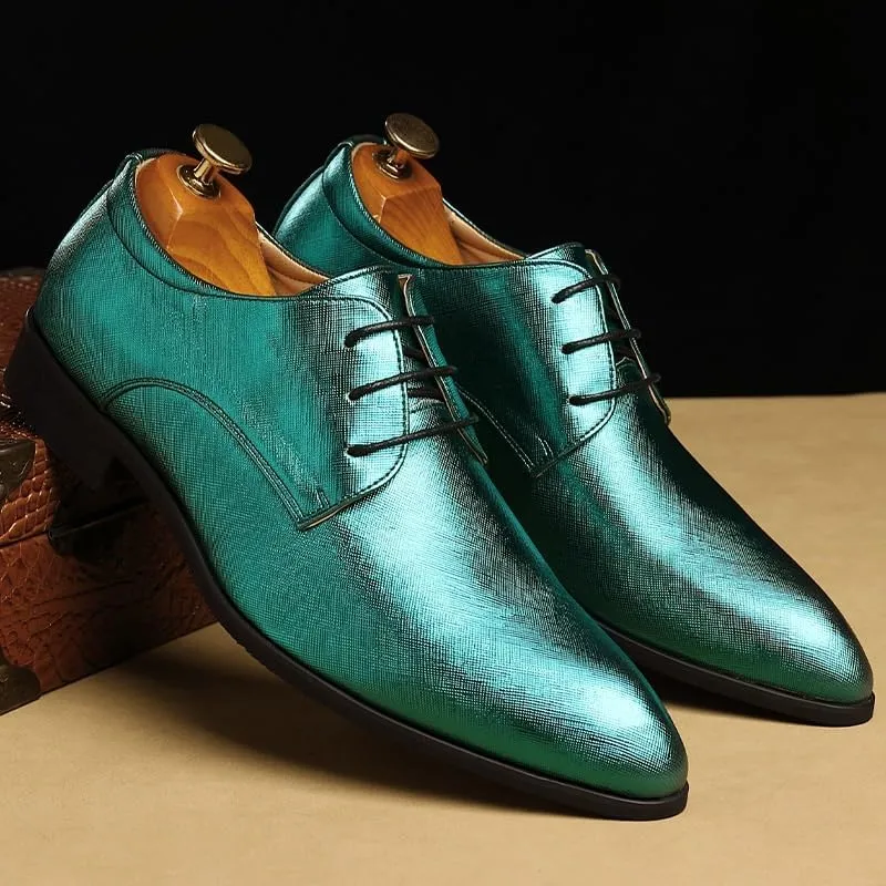 Mens Formal Shoes Dress Oxford Classic Lace Up Office Round Toe French Leather Prom Wedding Tuxedo Block Heel Shoe