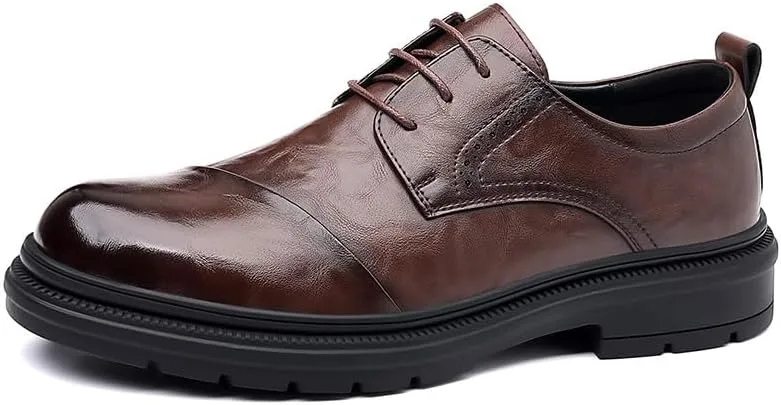 Men's Genuine Leather Dress Shoes Comfort Mens Business Casual Classic Oxfords Shoes