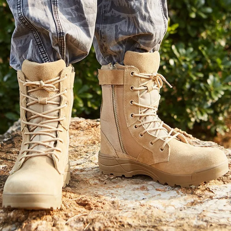Men's Hiking Work Boots Men's Tactical Boots Waterproof Summer Camp Outdoor Desert Boots