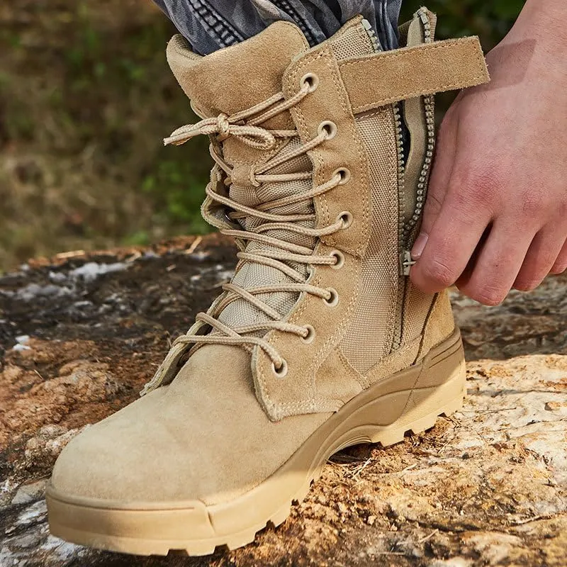 Men's Hiking Work Boots Men's Tactical Boots Waterproof Summer Camp Outdoor Desert Boots