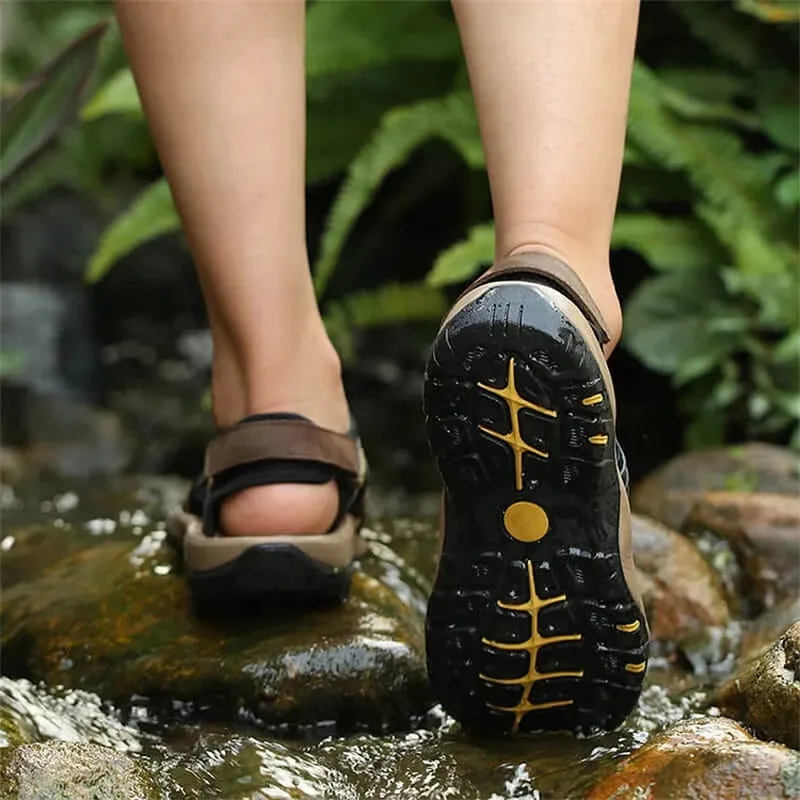 Mens Leather Sandals Hiking Shoes