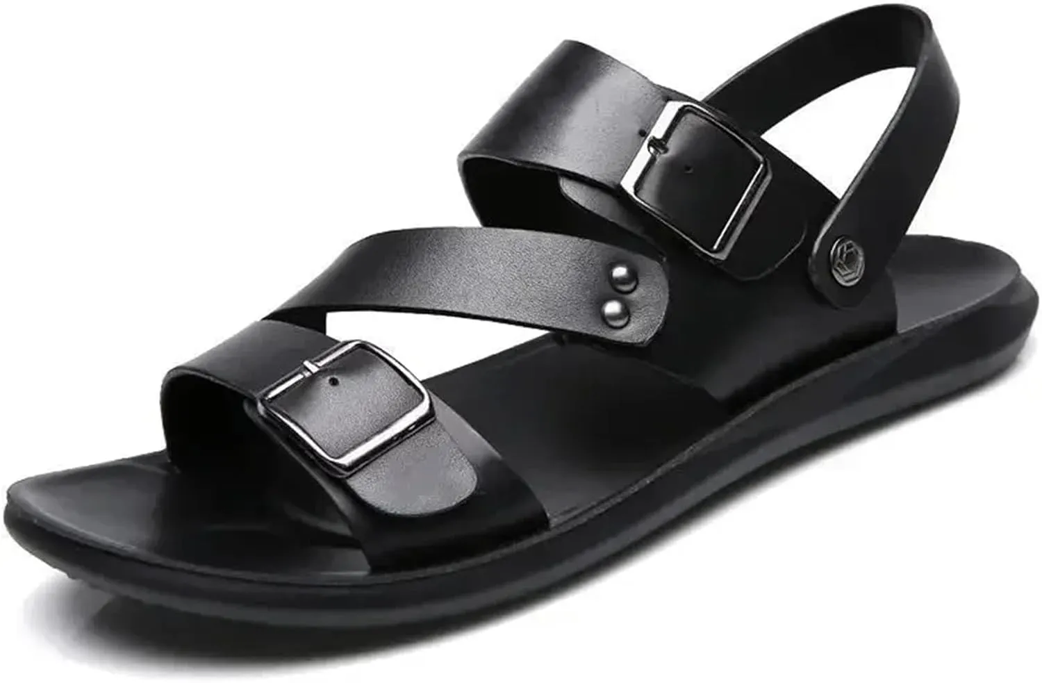 Men's Leather Sandals Slippers Beach For Male Leather Footwear