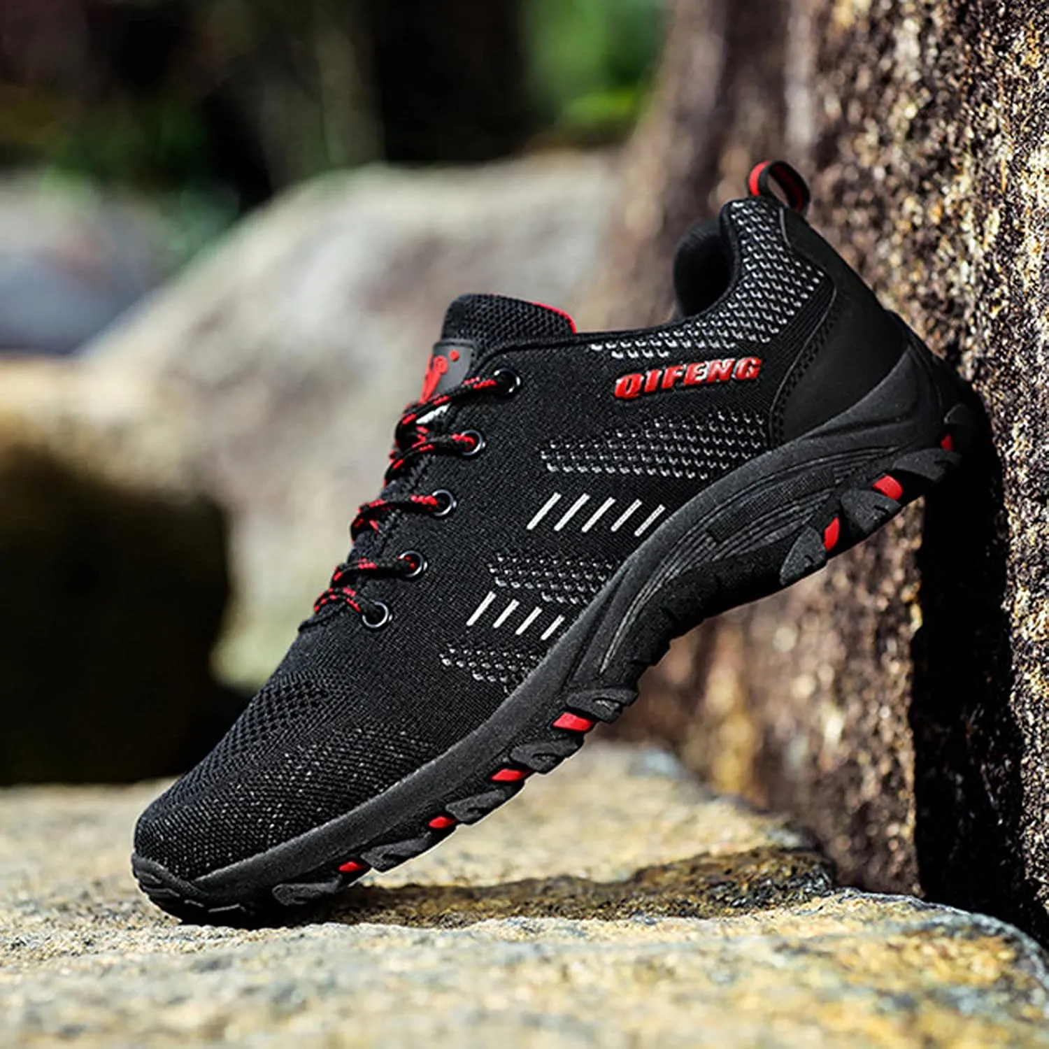 Men's Lightweight Walking Trainers Hiking Trekking Shoes Breathable Low Rise Outdoor Shoes