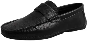 Men's Loafers Shoes Faux Leather Prom Moccasins Shoe Solid Color Anti-Slip Non Outdoor Slip On