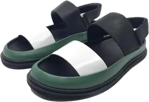 Men's Luxury Leather Slippers - High Street Summer Casual Shoes in Black